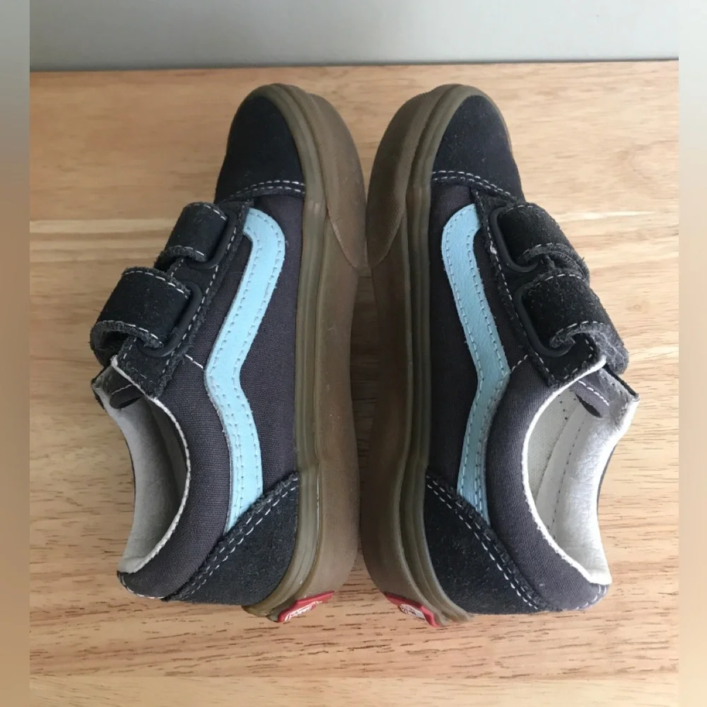 Vans Old Skool Velcro Sneaker Grey Size: US Toddler 11 EUR 27.5 CM 16.5